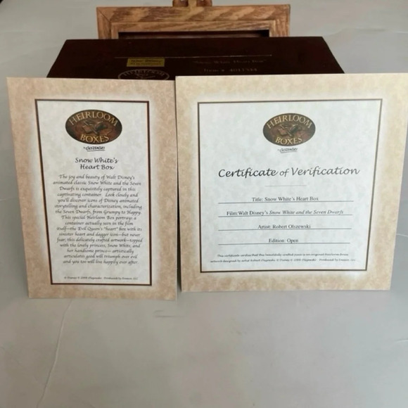 Rare Disney Showcase Collection Snow White Heirloom Box by Robert Olszewski - Picture 9 of 13